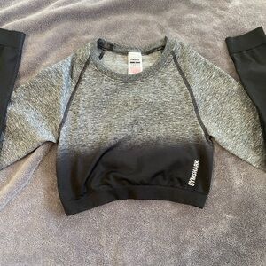 Gymshark Gray and Black Top